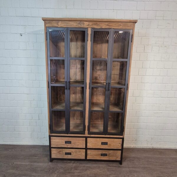 Vitrine Boekenkast Teak 1,25 m - Afbeelding 2