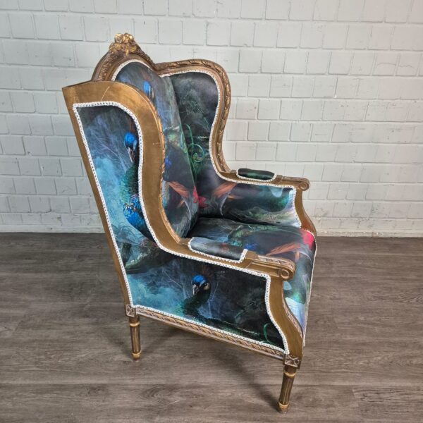 Oorfauteuil Pauwmotief Barokstijl 0,74 m - Afbeelding 6