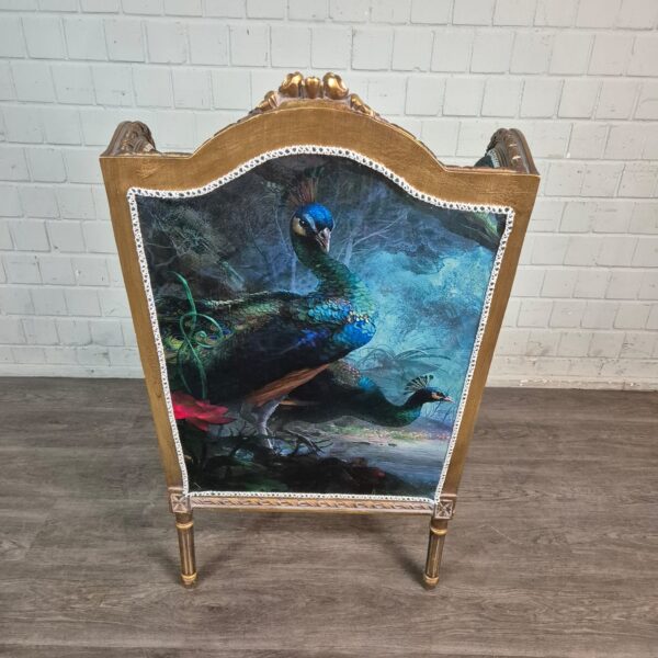 Oorfauteuil Pauwmotief Barokstijl 0,74 m - Afbeelding 5
