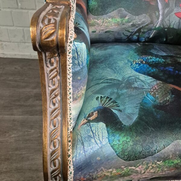 Oorfauteuil Pauwmotief Barokstijl 0,74 m - Afbeelding 9