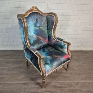 Oorfauteuil Pauwmotief Barokstijl 0,74 m