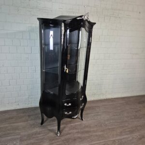 Vitrine Barokstijl Zwart 0,84 m