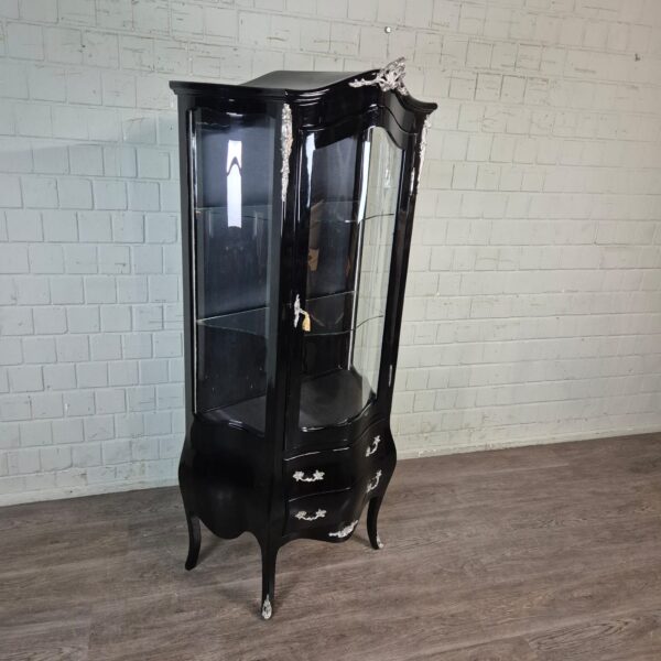 Vitrine Barokstijl Zwart 0,84 m