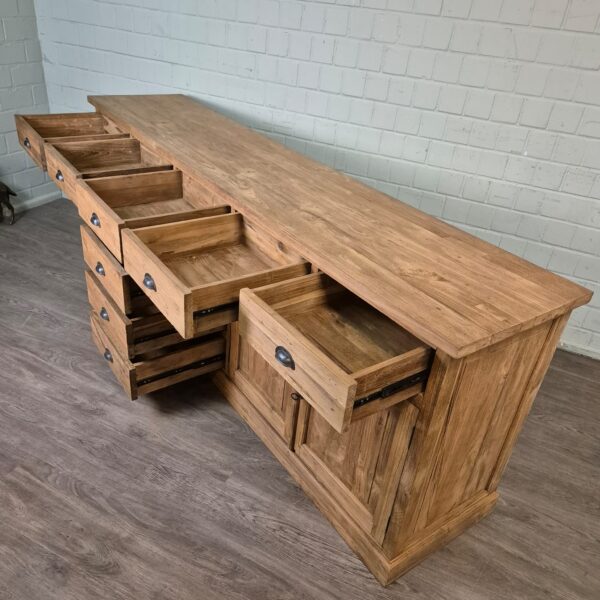 Dressoir Sideboard Teak 2,51 m - Afbeelding 16