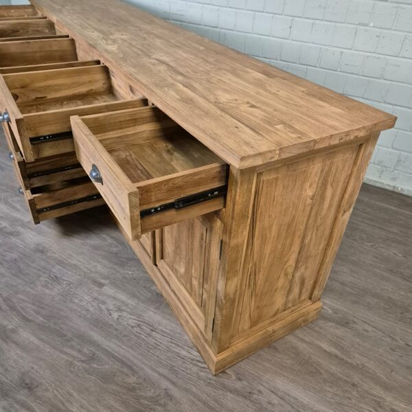 Dressoir Sideboard Teak 2,51 m - Afbeelding 17