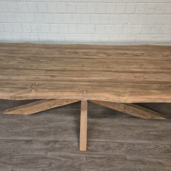 Eettafel Boomstam Teak 3,00 m x 1,00 m - Afbeelding 5