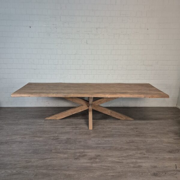 Eettafel Boomstam Teak 3,00 m x 1,00 m - Afbeelding 2