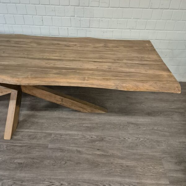 Eettafel Boomstam Teak 3,00 m x 1,00 m - Afbeelding 8