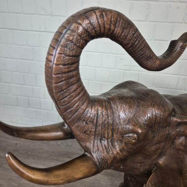 Beeld Tuinbeeld Olifant Brons 1,25 m - Afbeelding 10