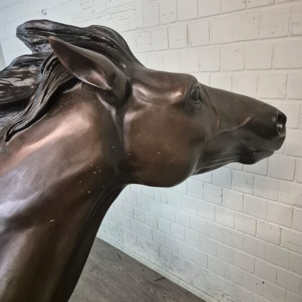 Beeld Tuinbeeld Paard Brons 1,77 m - Afbeelding 9