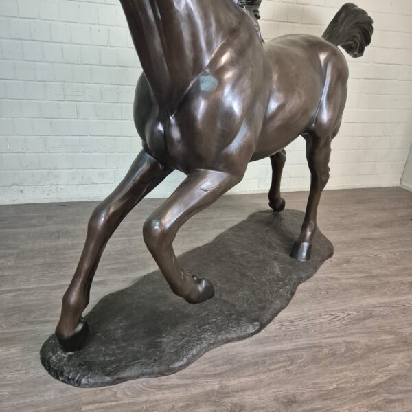 Beeld Tuinbeeld Paard Brons 1,77 m - Afbeelding 5