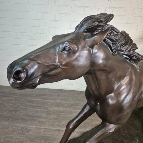 Beeld Tuinbeeld Paard Brons 1,77 m - Afbeelding 3