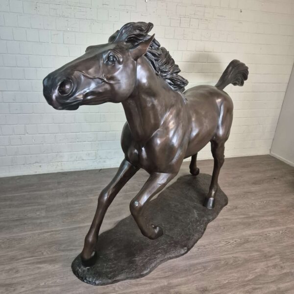 Beeld Tuinbeeld Paard Brons 1,77 m - Afbeelding 2