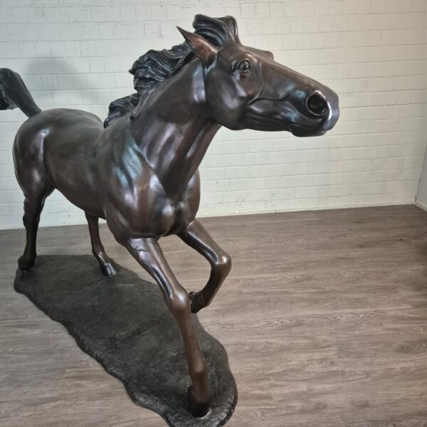 Beeld Tuinbeeld Paard Brons 1,77 m - Afbeelding 6