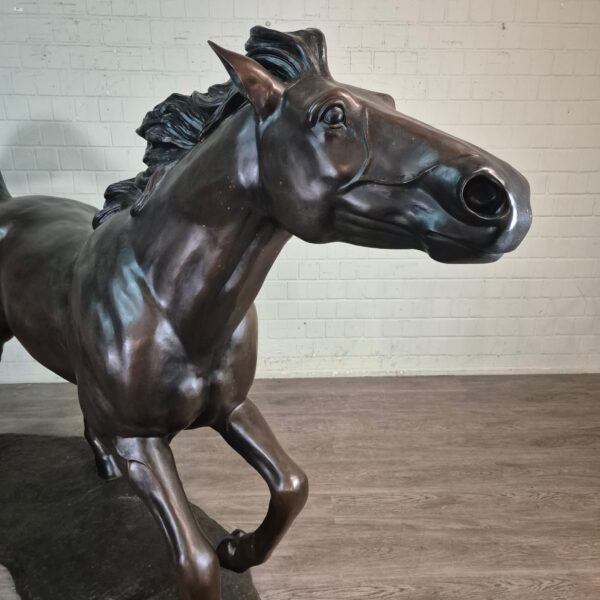Beeld Tuinbeeld Paard Brons 1,77 m - Afbeelding 7