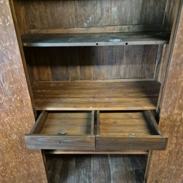 Kast Kledingkast Koloniale Stijl Teak 1,47 m - Afbeelding 14