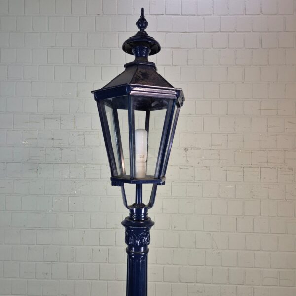 Lantaarn Tuinlamp Aluminium Donkerblauw 2,60 m - Afbeelding 2