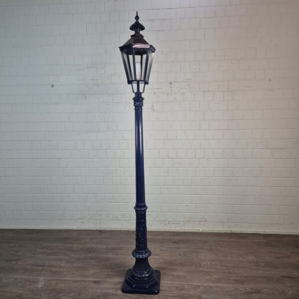 Lantaarn Tuinlamp Aluminium Donkerblauw 2,60 m