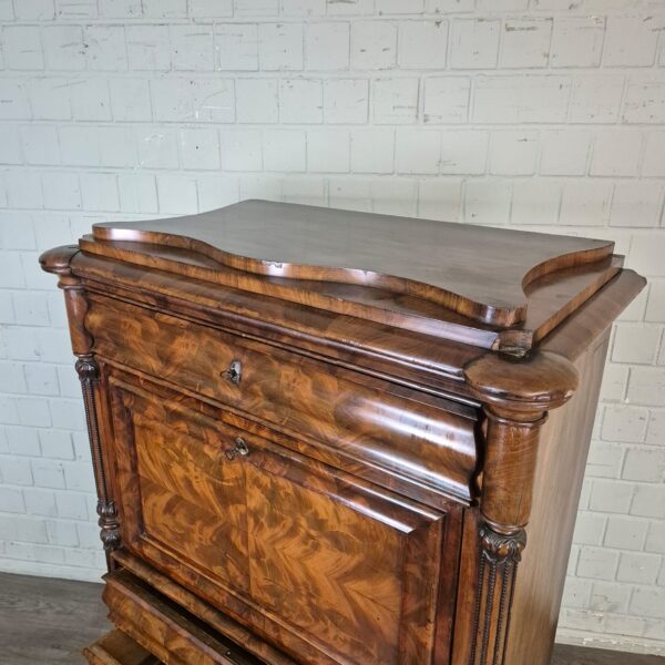 Secretaire Biedermeier 1850 Mahonie - Afbeelding 3