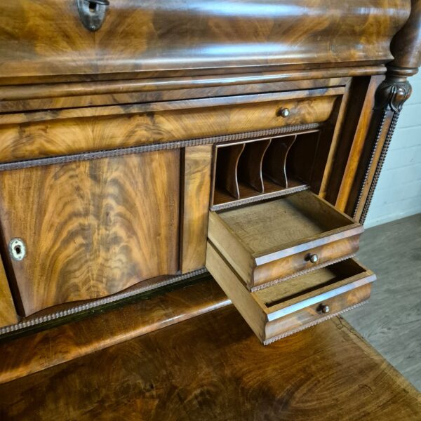 Secretaire Biedermeier 1850 Mahonie - Afbeelding 12
