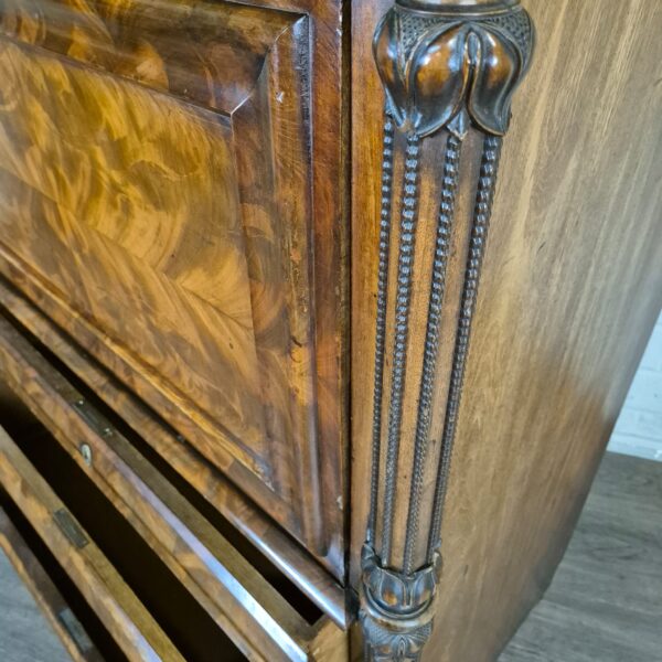 Secretaire Biedermeier 1850 Mahonie - Afbeelding 5