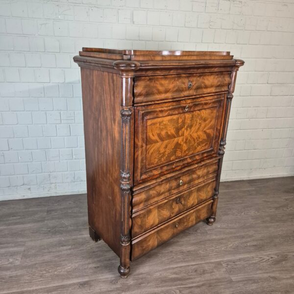 Secretaire Biedermeier 1850 Mahonie - Afbeelding 2