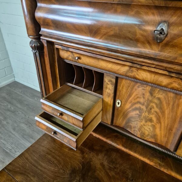 Secretaire Biedermeier 1850 Mahonie - Afbeelding 11