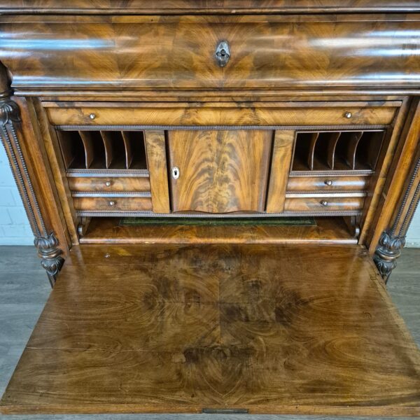 Secretaire Biedermeier 1850 Mahonie - Afbeelding 8
