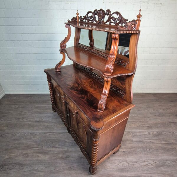 Buffetkast Kast Louis Philippe 1860 Mahonie - Afbeelding 3