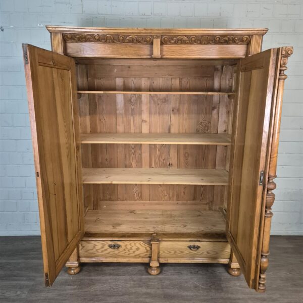 Kast Kledingkast Gründerzeit 1880 Eiken - Afbeelding 13