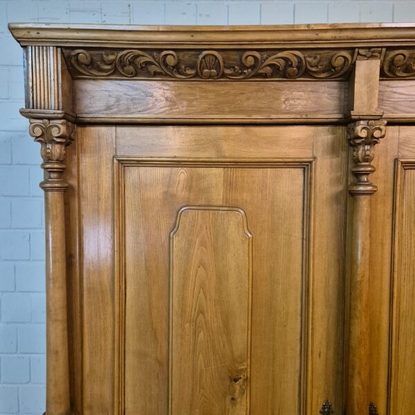 Kast Kledingkast Gründerzeit 1880 Eiken - Afbeelding 5