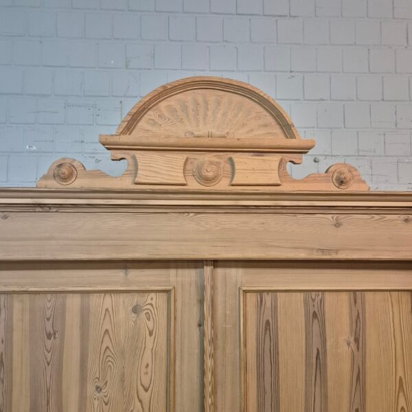 Kast Kledingkast Gründerzeit 1880 Grenen - Afbeelding 9