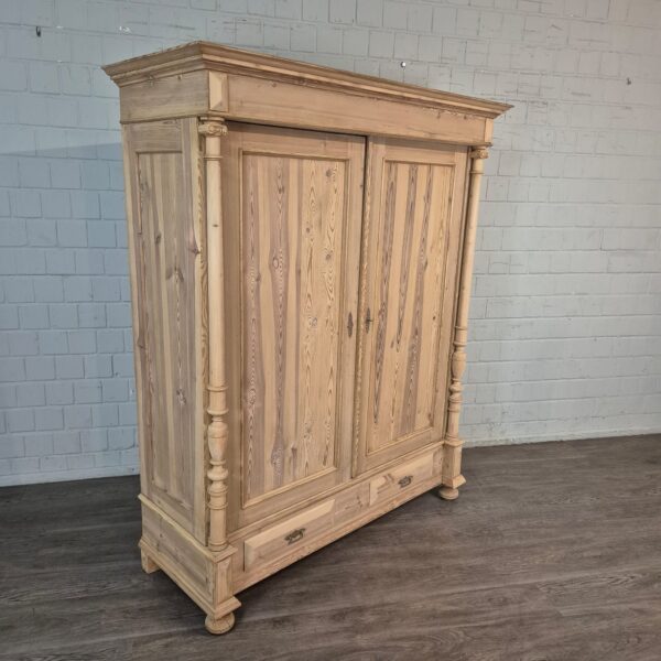 Kast Kledingkast Gründerzeit 1880 Grenen - Afbeelding 2