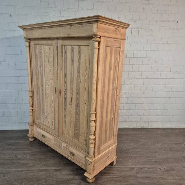 Kast Kledingkast Gründerzeit 1880 Grenen - Afbeelding 4