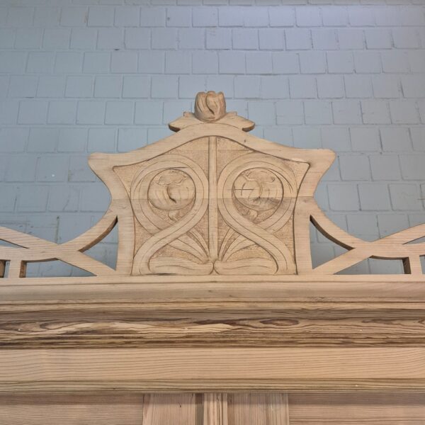 Kast Kledingkast Jugendstil 1900 Grenen - Afbeelding 5