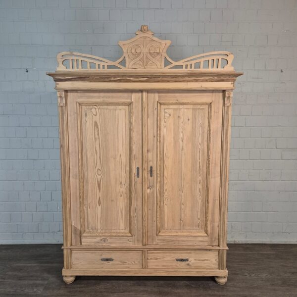 Kast Kledingkast Jugendstil 1900 Grenen - Afbeelding 2