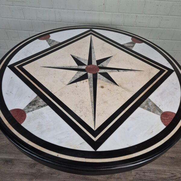 Tuintafel Marmeren Blad Ø 1,20 m - Afbeelding 4