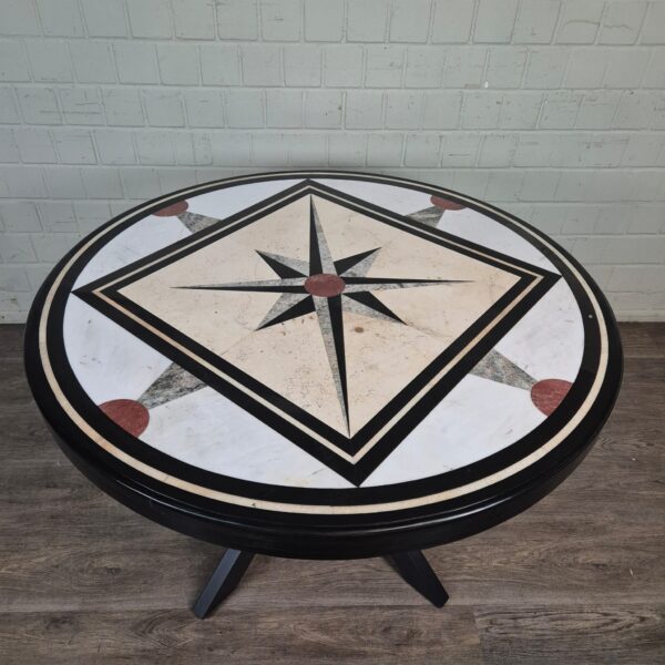Tuintafel Marmeren Blad Ø 1,20 m - Afbeelding 2