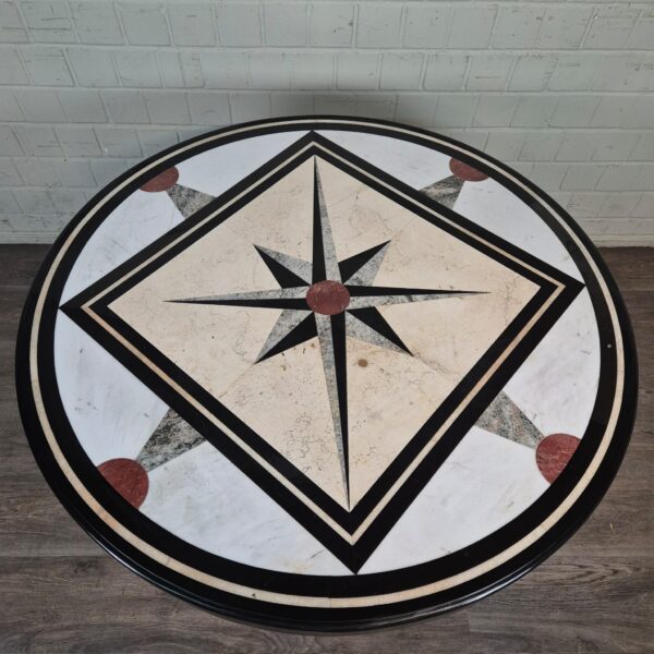 Tuintafel Marmeren Blad Ø 1,20 m - Afbeelding 3