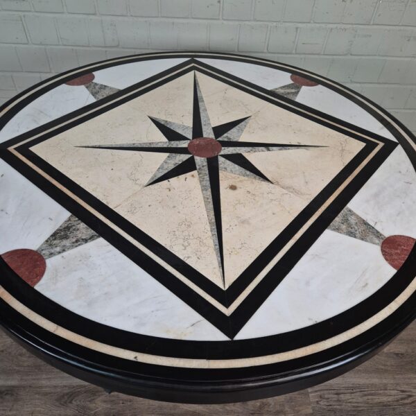 Tuintafel Marmeren Blad Ø 1,20 m - Afbeelding 5