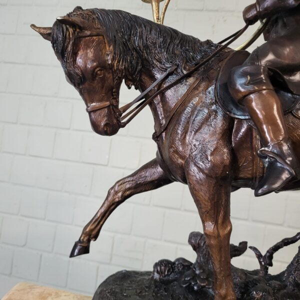 Beeld Jager te Paard 1940 Brons - Afbeelding 5