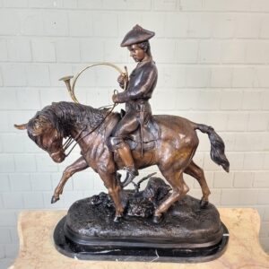 Beeld Jager te Paard 1940 Brons