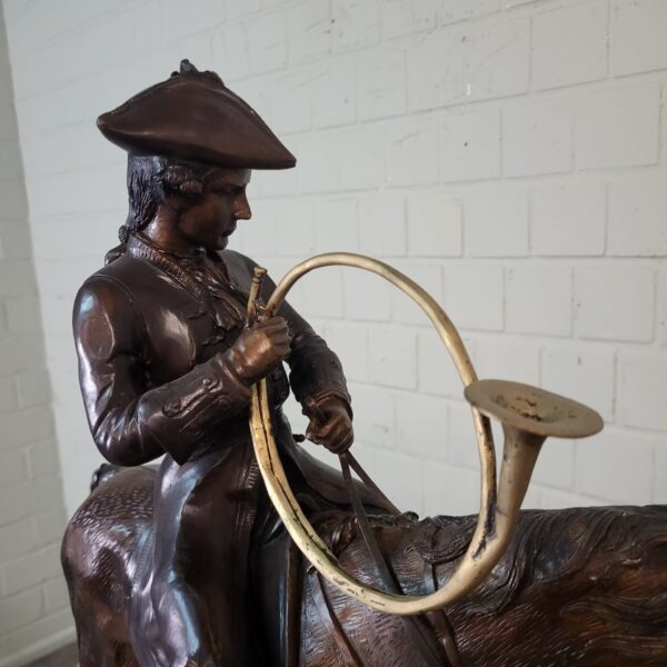 Beeld Jager te Paard 1940 Brons - Afbeelding 9
