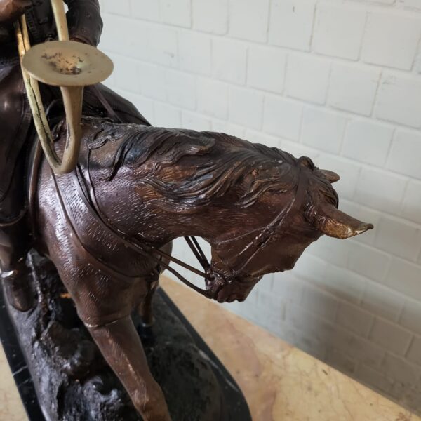 Beeld Jager te Paard 1940 Brons - Afbeelding 12