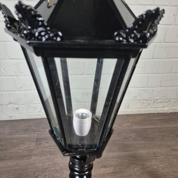 Set Tuinlampen Lantaarns Aluminium Zwart 1,10 m - Afbeelding 4