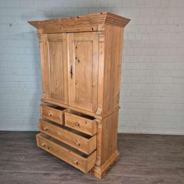 Kast Kledingkast Gründerzeit 1880 Grenen - Afbeelding 11