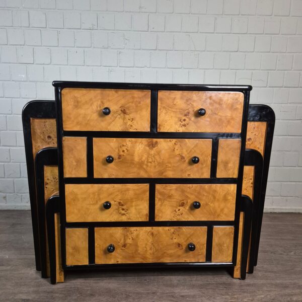 Commode Berken Fineer Art Déco 1,27 m - Afbeelding 2