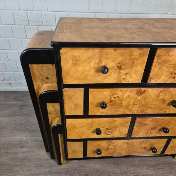 Commode Berken Fineer Art Déco 1,27 m - Afbeelding 5