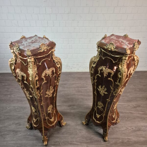 Set Zuilen Barokstijl Marmer Noten 1,50 m - Afbeelding 4