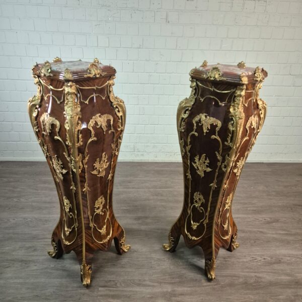 Set Zuilen Barokstijl Marmer Noten 1,50 m - Afbeelding 2